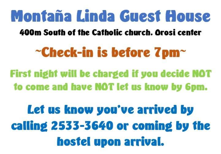 Montana Linda Guest House Orosí 외부 사진